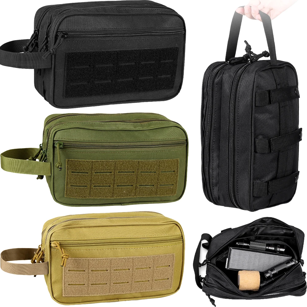 Neceser táctico Molle EDC, bolsa organizadora, utilidad para hombres, estuche de almacenamiento de herramientas de viaje de gran capacidad para caza al aire libre y Camping