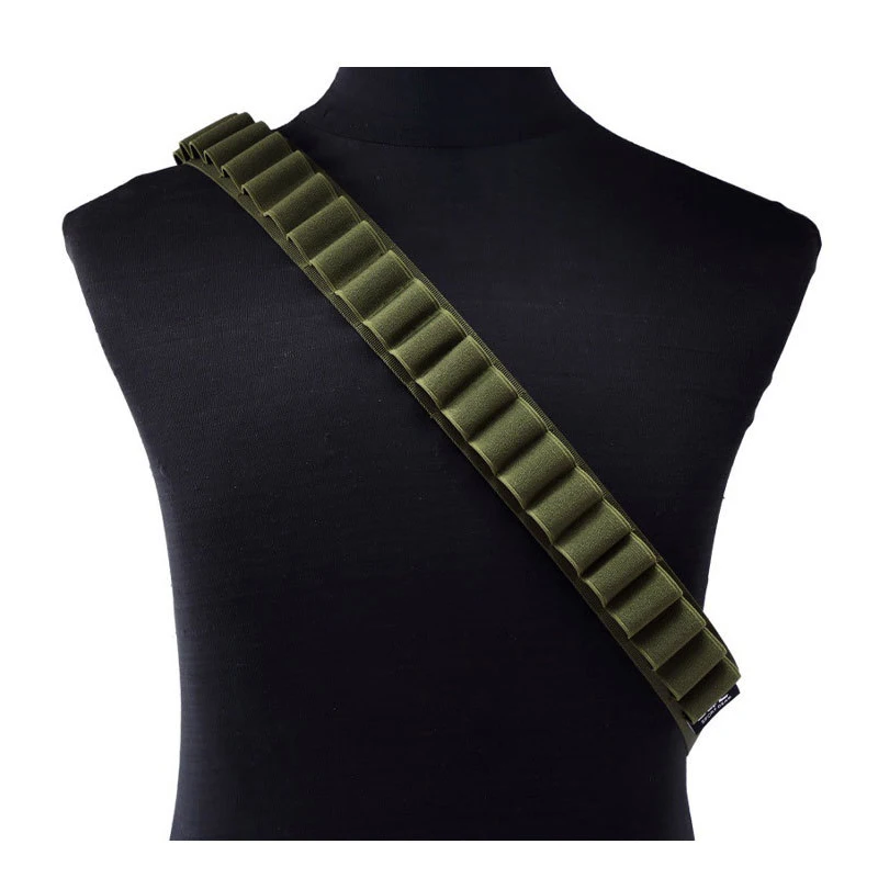 Accesorios tácticos de caza, 27 fundas redondas para cartuchos de escopeta, cinturón con cartucho de pistola de aire de 12G, cinturón con estante de municiones - imagen 4