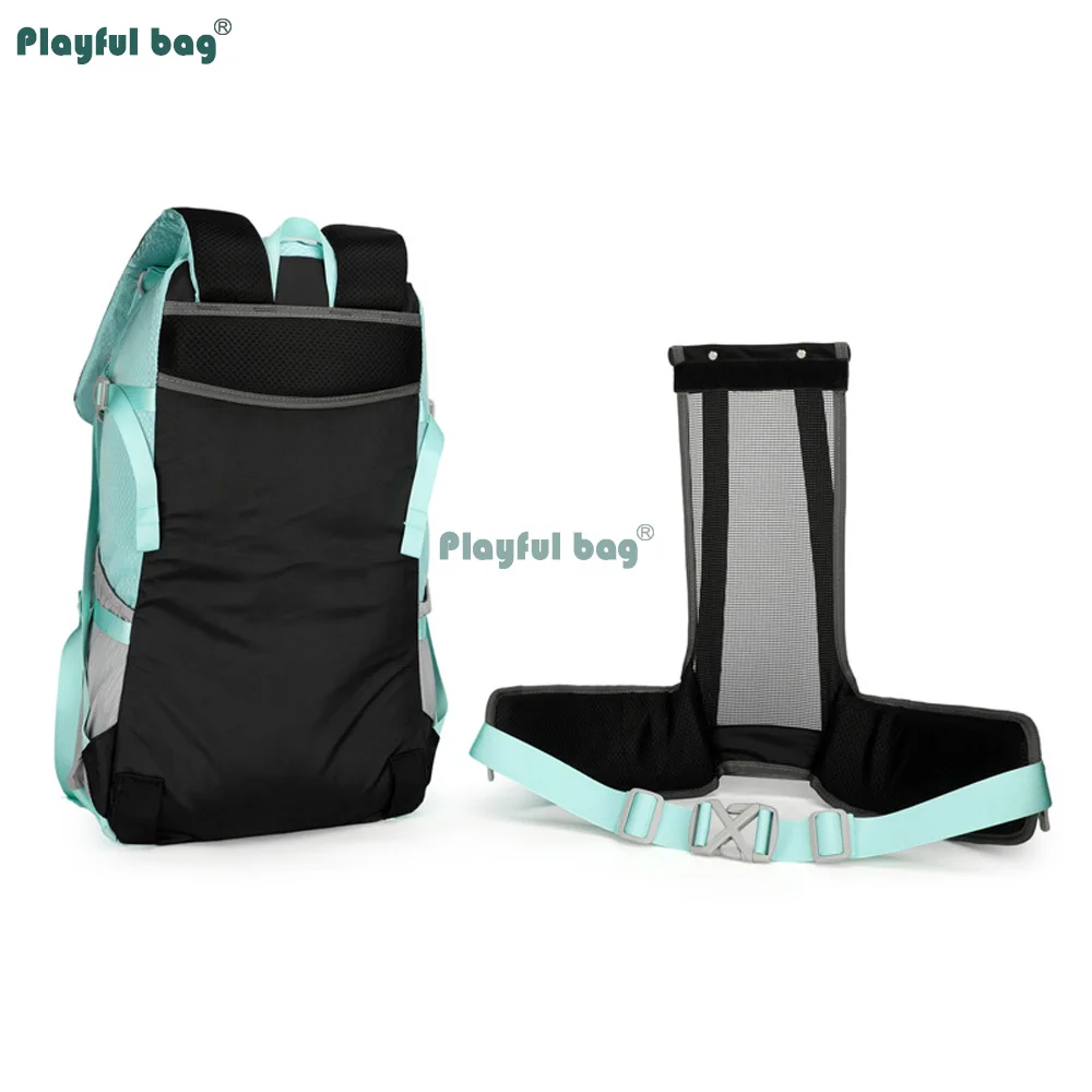 Mochila de trekking liviana - Mochila de senderismo de gran capacidad con cubierta para la lluvia - Mochila deportiva para acampar al aire libre AVA345 - imagen 4