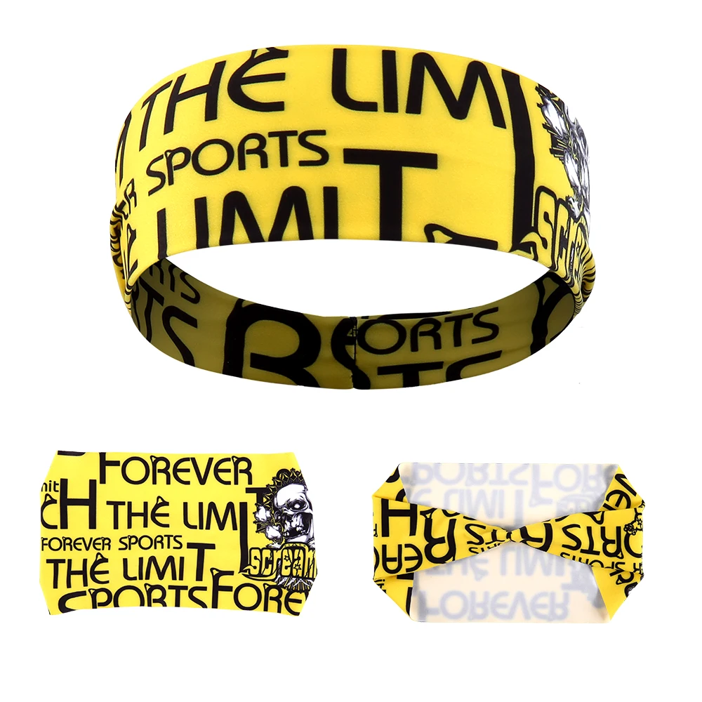 Diadema deportiva para hombre y mujer, vendaje elástico para el sudor con calavera y fantasma, para tenis, Yoga, gimnasio, Fitness, correr, accesorios para el cabello - imagen 5