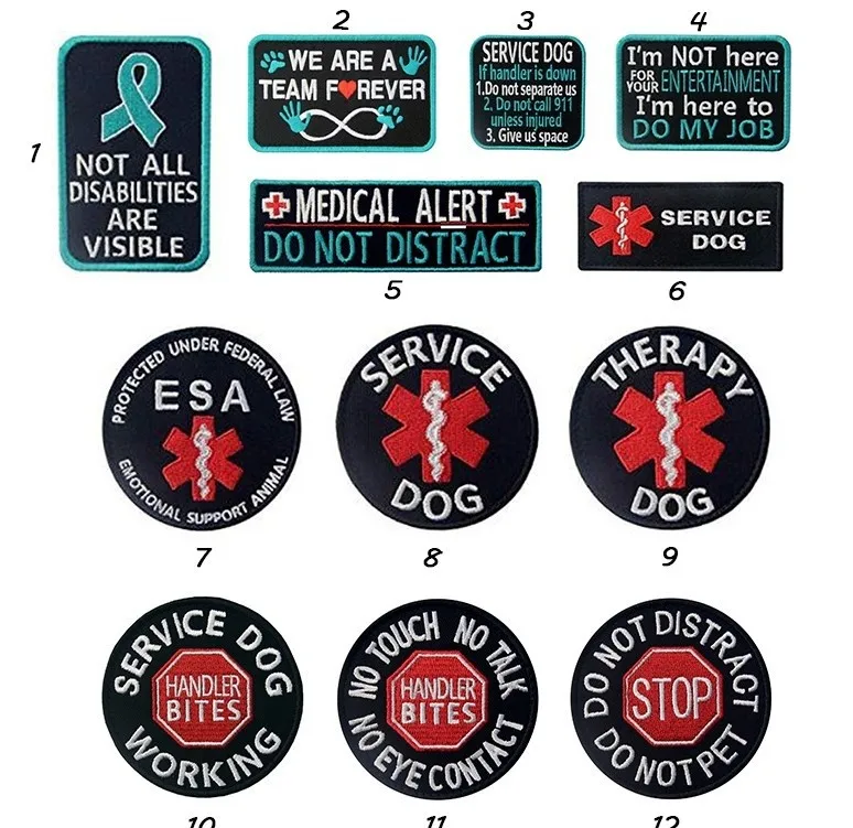 Parche con insignia de gancho y bucle para perro, chaleco, parches bordados tácticos, accesorios decorativos para ropa, parches para costura de ropa - imagen 3