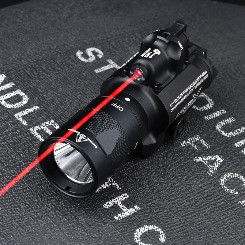 WADSN X400V X400 linterna láser roja táctica Surefir, luz LED estroboscópica, lámpara de arma de caza, riel momentáneo constante de 20mm - imagen 3