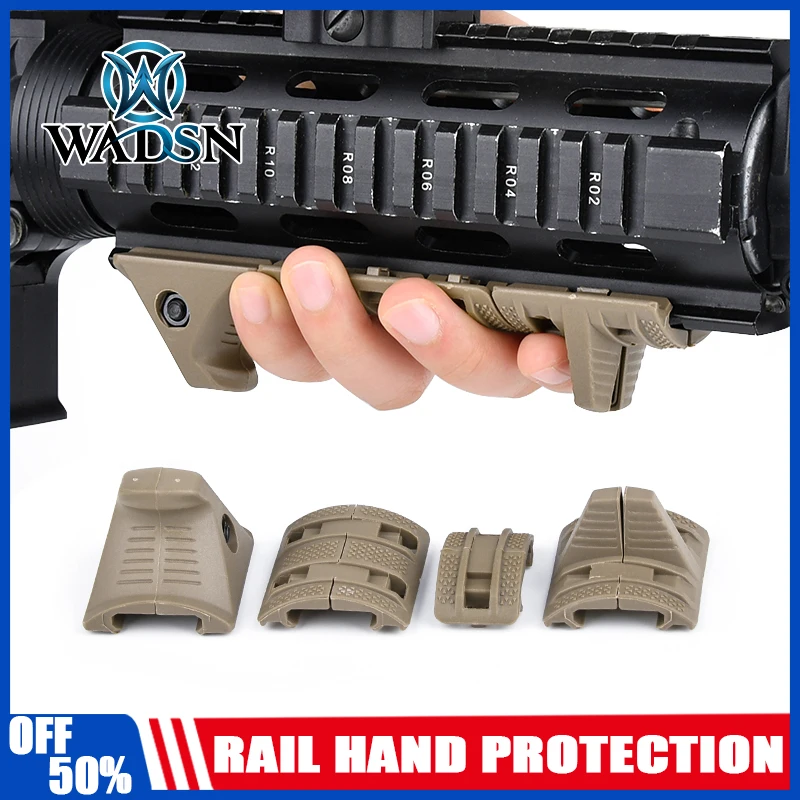 Protector de manos táctico de nailon, riel Picatinny de 20mm, estructura dividida Modular, equipo Airsoft, protección de manos para caza, combinación decorativa