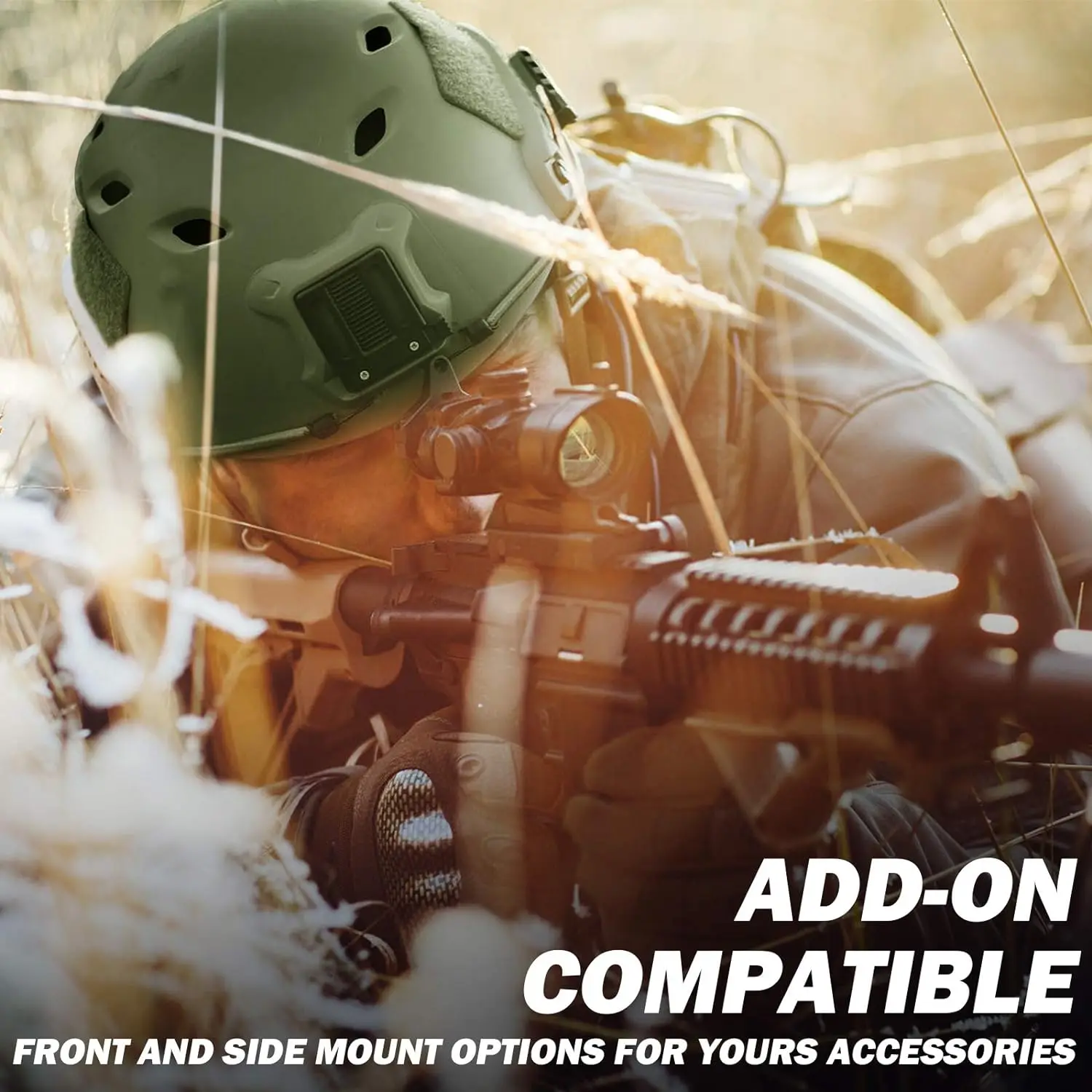 BOOIU-casco de combate táctico rápido tipo BJ, Protector de cabeza de juego CS, ABS, rápido - imagen 3