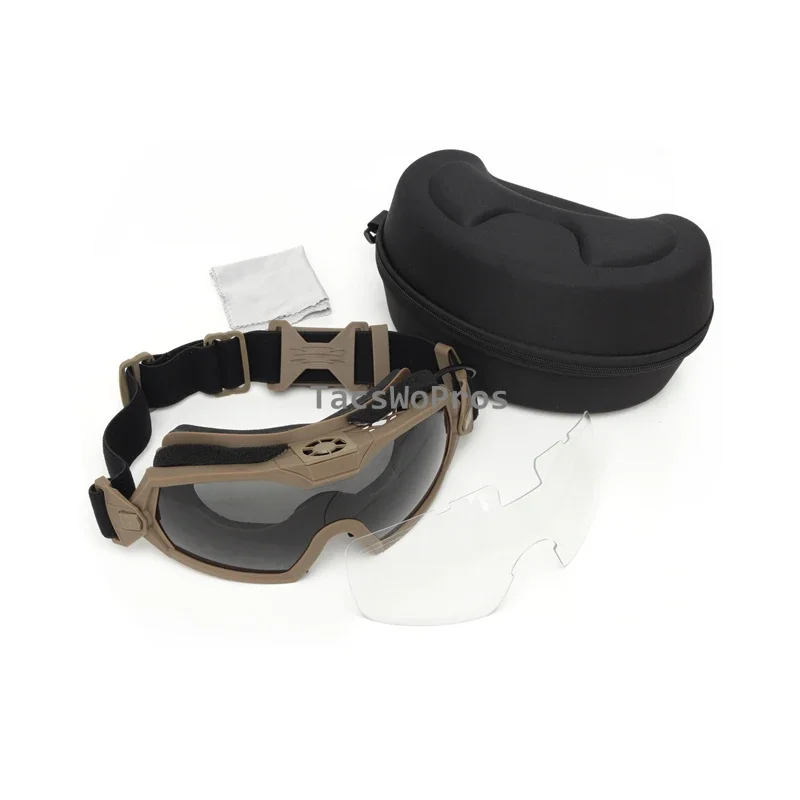 Gafas tácticas Airsoft tiro seguridad protección ocular a prueba de viento Mini ventilador antiniebla motocicleta caza gafas de combate - imagen 2