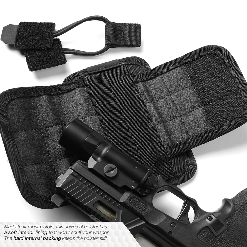 Funda táctica para pistola, bolsa portadora Universal para pistola, funda para pistola, funda para pistola de transporte oculta con Panel trasero - imagen 3