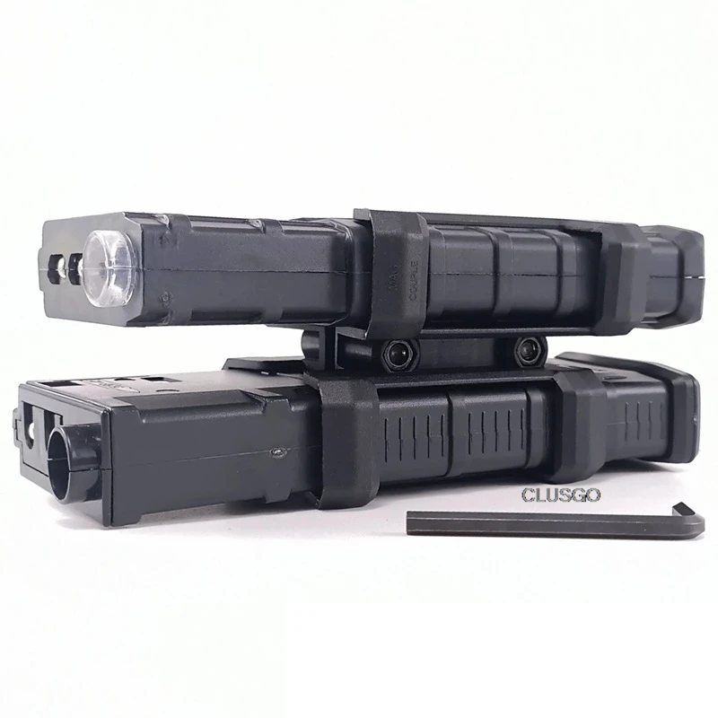 Acoplador de cargador de Rifle táctico M4, Clip Mag, conector paralelo de doble revista, abrazadera para tiro de caza Airsoft M4 M16 de 5,56mm - imagen 2