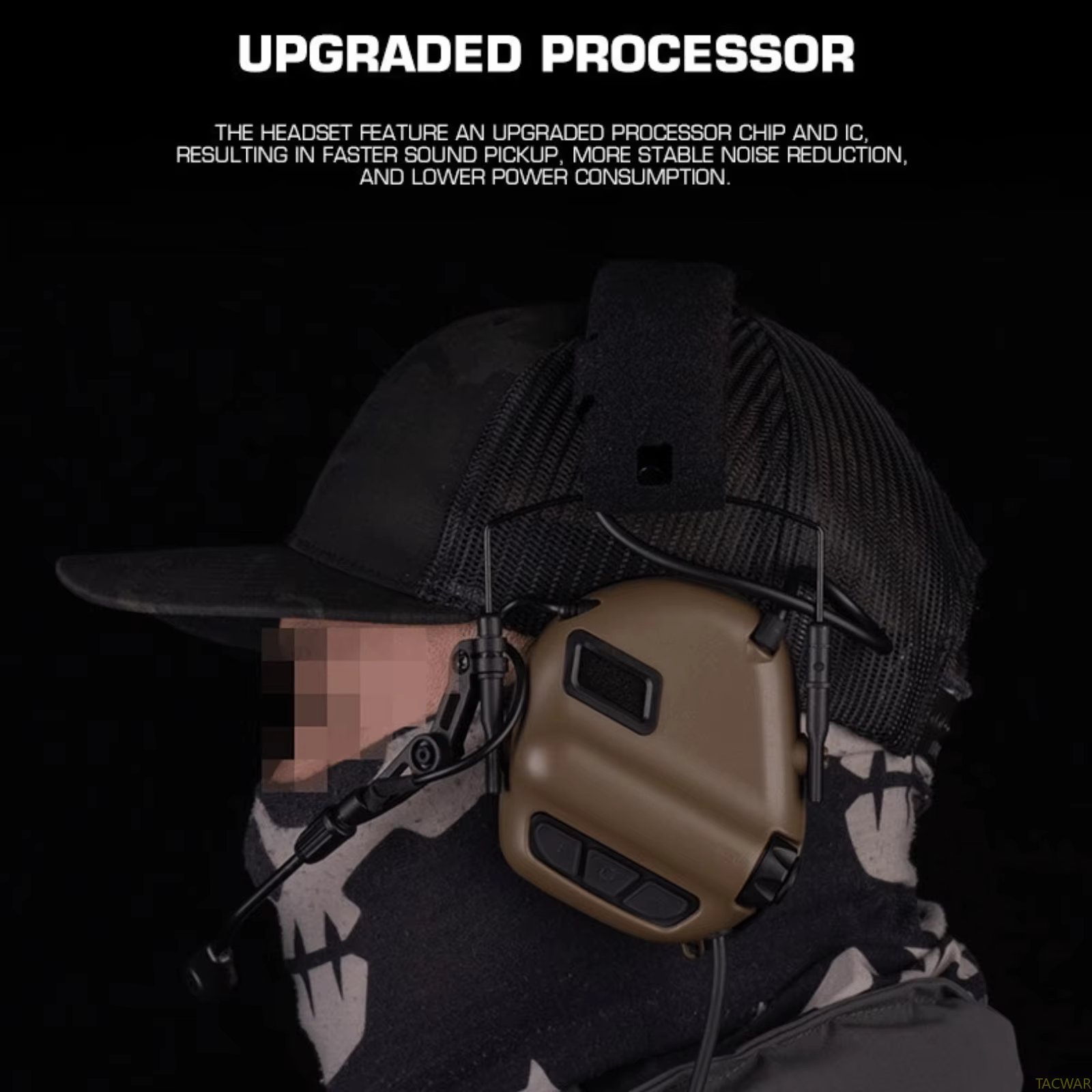 Auriculares tácticos TH7 con reducción de ruido y adaptador casco - imagen 2