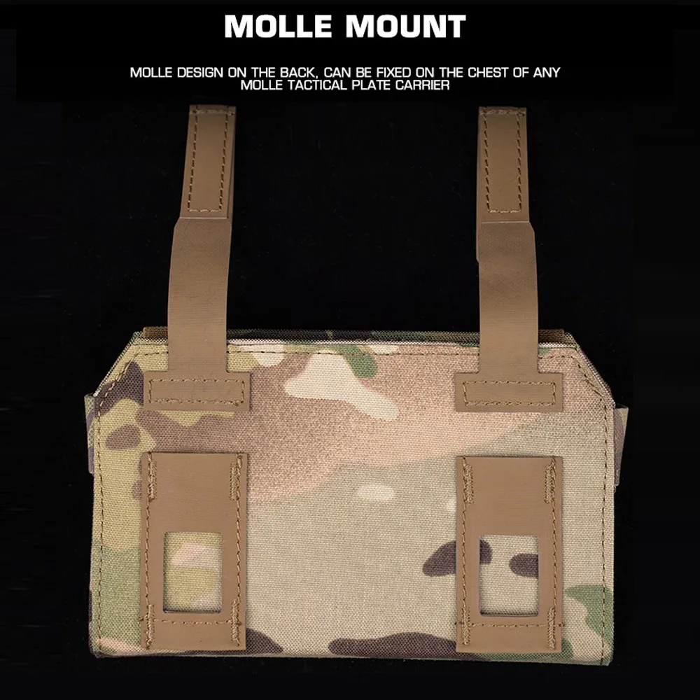 Bolsa táctica MOLLE de navegación plegable, estante para teléfono móvil, funda Militar para Mapa de Airsoft, Panel de administración, bolsas para IPhone al aire libre - imagen 3