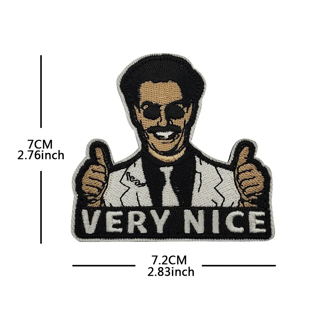 Parche táctico VERY NICE, parches de gancho y bucle bordados de Papá Noel, insignia de moral del ejército militar, brazalete, ropa, pegatinas para mochila - imagen 3