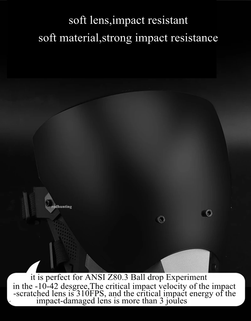 Máscara de cara completa táctica para motocicleta al aire libre, máscara transpirable a prueba de viento, casco de Motocross, máscara de calavera con lentes antirana de silicona - imagen 5