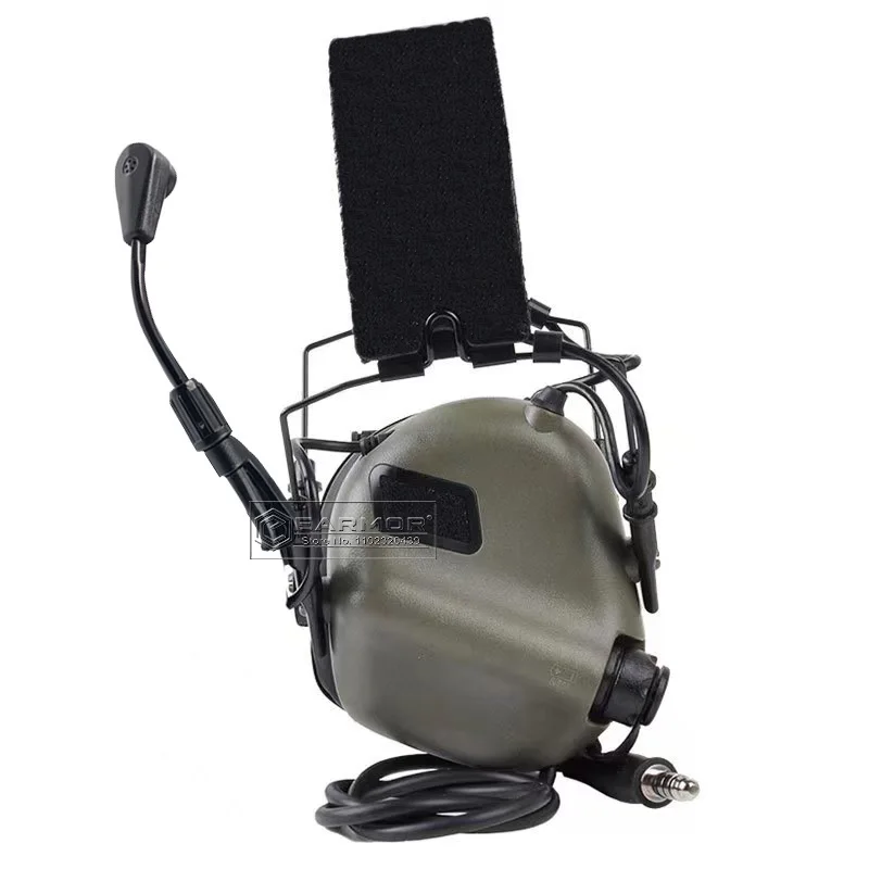 EARMOR-auriculares tácticos de protección auditiva M32 MOD3 Airsoft, adaptador M51 PTT para Baofeng Radio, comunicación electrónica - imagen 3