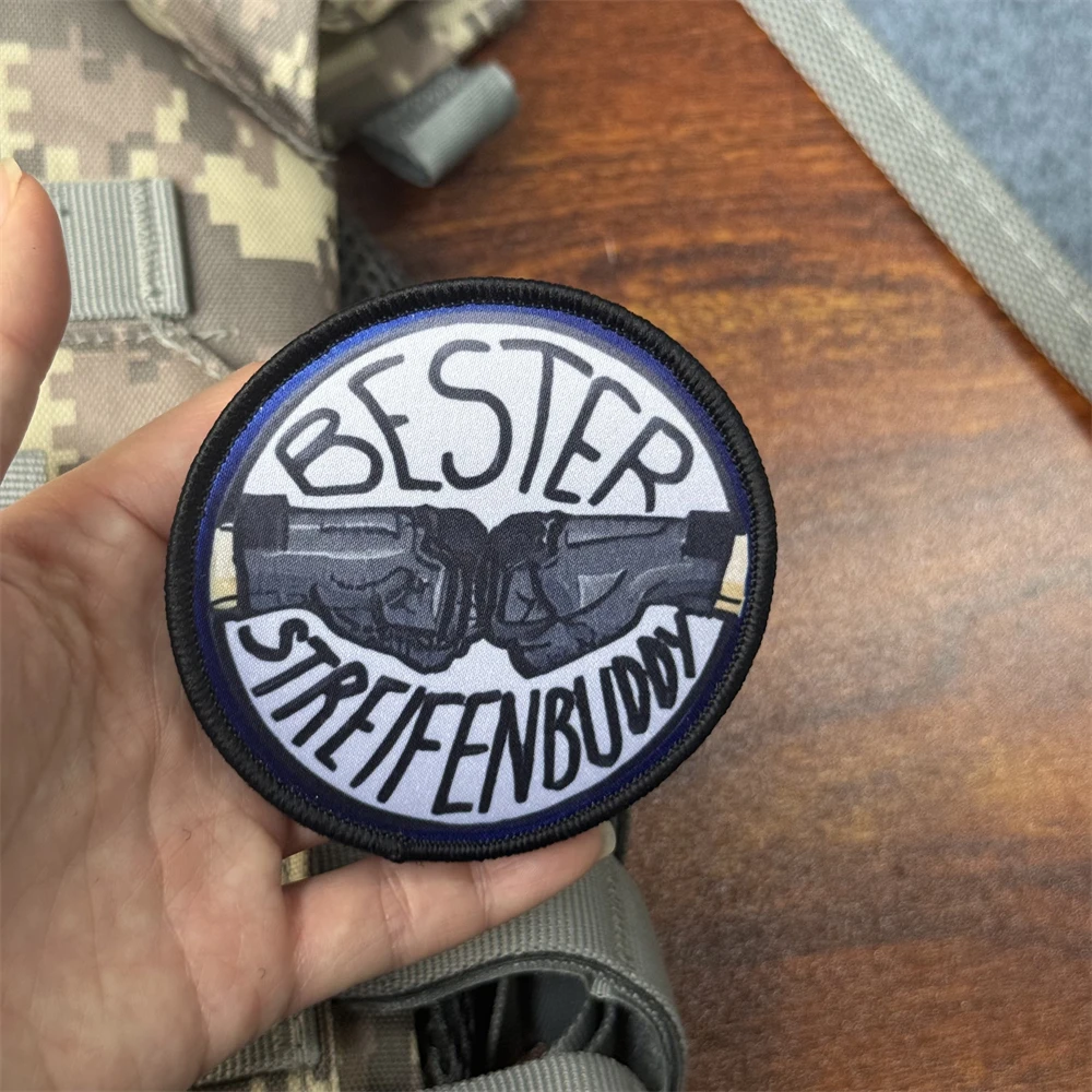 Parche táctico Chevron Morale "Bester", brazalete del ejército militar, parches de gancho y bucle impresos para ropa, pegatina para mochila - imagen 5
