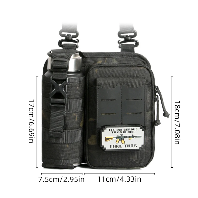 Riñonera táctica para escalada, gran capacidad, para viajes al aire libre, pesca, caza, Camping, funda para botella de agua, bolsa portátil - imagen 3