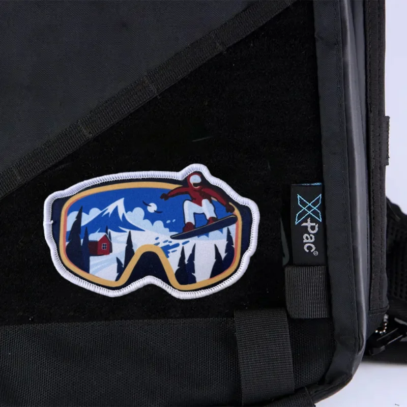 Parche "gafas de esquí", insignia de moral militar, impresión de gancho y bucle, mochila, accesorios de decoración de ropa, pegatinas, brazalete - imagen 5