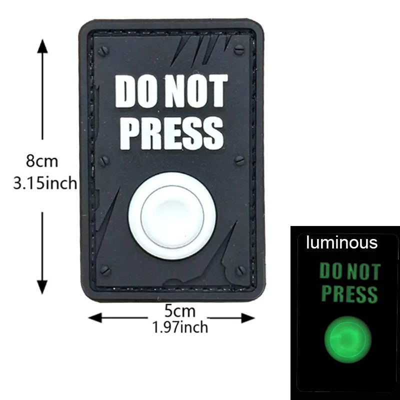 NO PRESS insignia de moral luminosa táctica parche militar parches de PVC 3D gancho y bucle brazalete ropa mochila pegatina - imagen 4