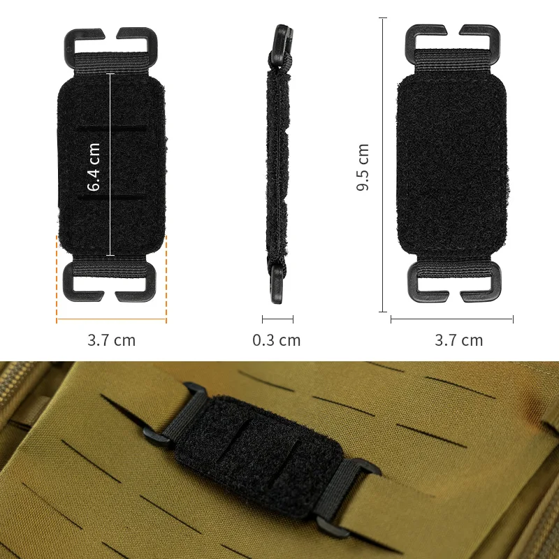 Parches de gancho y bucle de expansión del sistema Molle para accesorios de mochila - imagen 2