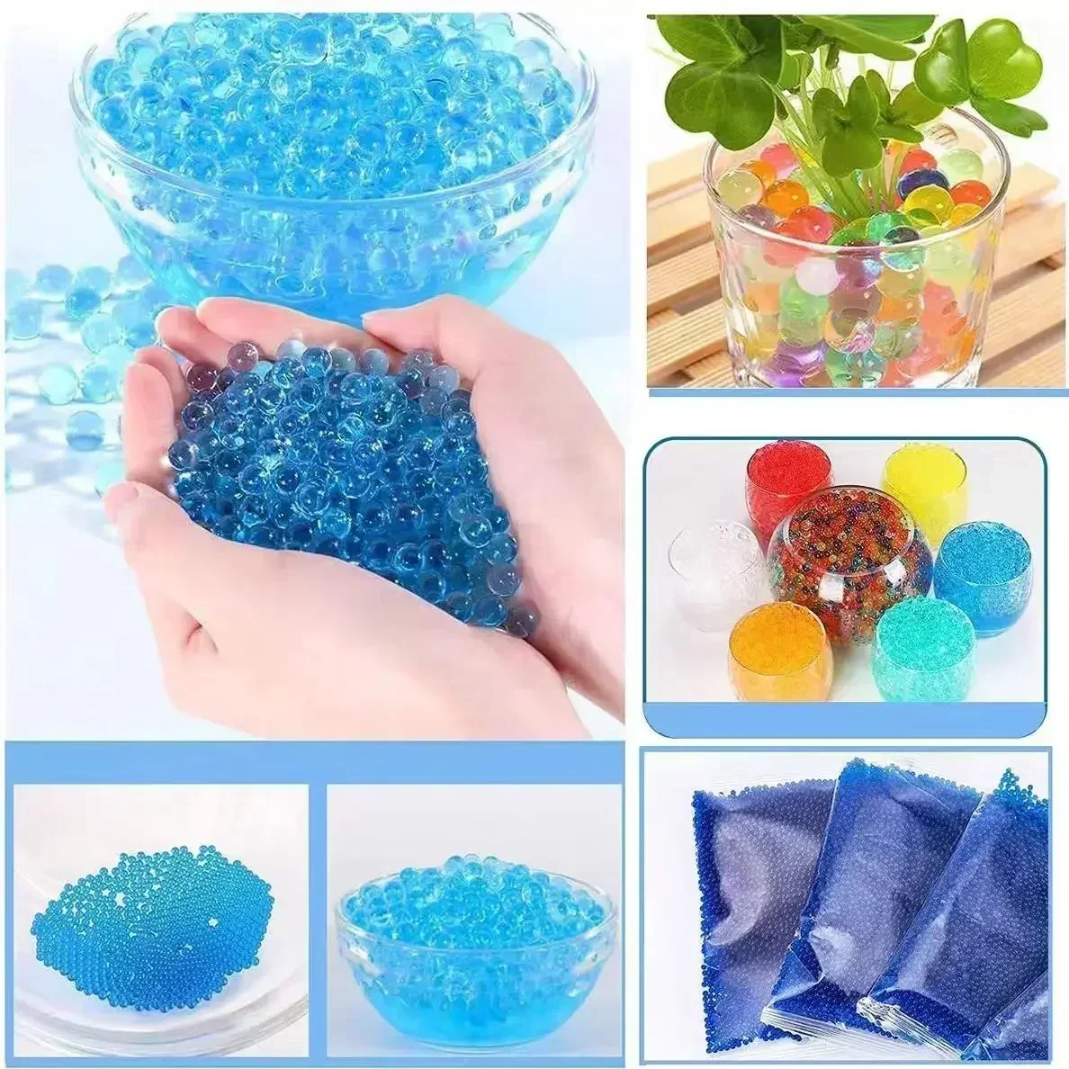 Bolas de gel Blaster Ammo Splat Gun Beads Recambio 7-8 mm Bola de agua Bala Compatible con Pistola Orbeez y Pistola de bola Splatter Mezcla azul - imagen 5