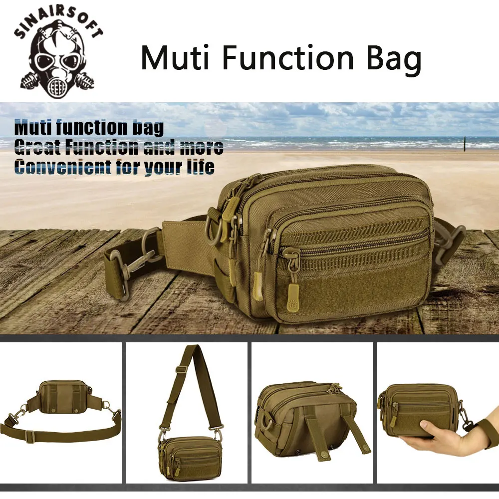 SINAIRSOFT-riñonera táctica Molle, bolso de hombro cruzado para caza al aire libre, senderismo, Camping y escalada - imagen 3