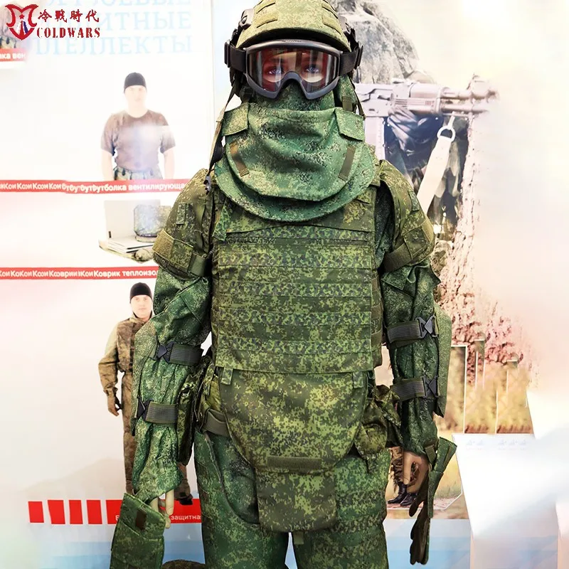 Máscara protectora táctica rusa pública 6b49, máscara de protección facial/protección de piernas, protección de piernas pequeño hombre verde EMR - imagen 4