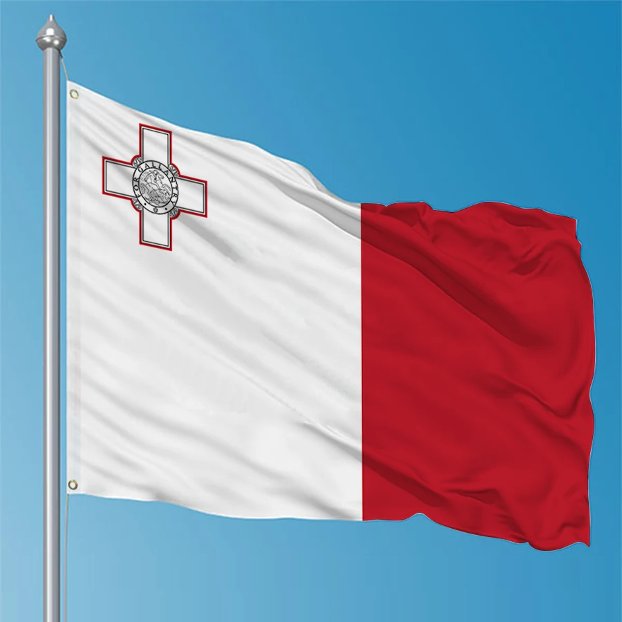 Bandera de Malta Mlt de 90x150cm, banderas con emblema maltés, decoración impresa de poliéster, tapiz de pancarta - imagen 5