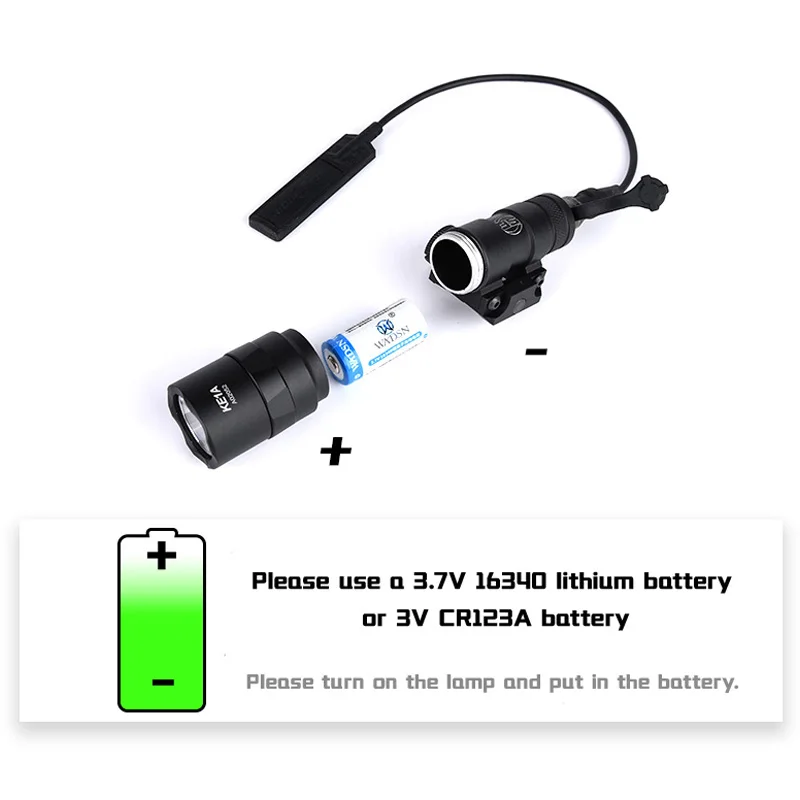 WADSN Surefir M300A M300 linterna táctica Mini arma explorador caza luz LED ajuste 20MM carril momentáneo en constante en la cola - imagen 2