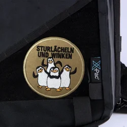 Parche táctico moral bordado pingüino gancho y bucle