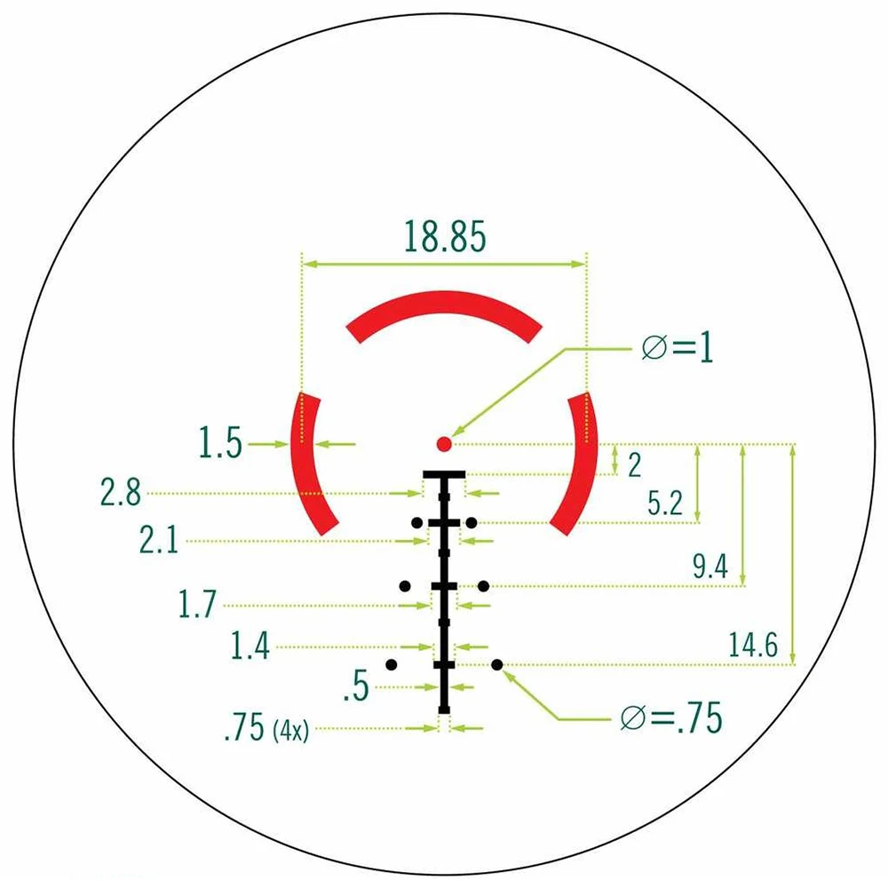 Objetivo táctico HD GEN II 5X, retícula de prisma de 5,56 AR-BDC4, lente FMC totalmente multicapa para Airsoft con máscara completa - imagen 5
