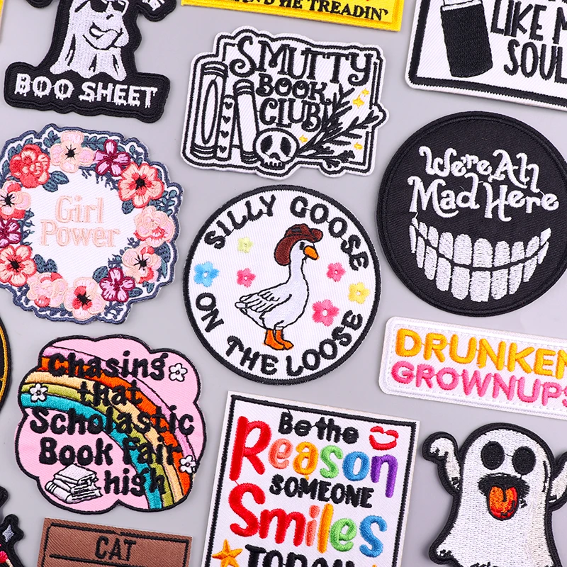 Parches para planchar con letras Girl Power para ropa, parche bordado Fusible de pato en pantalones vaqueros/sombrero, insignias de costura decorativas personales DIY - imagen 2