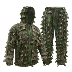 Traje Ghillie camuflaje DeadLeaves verde biónico para caza al aire libre