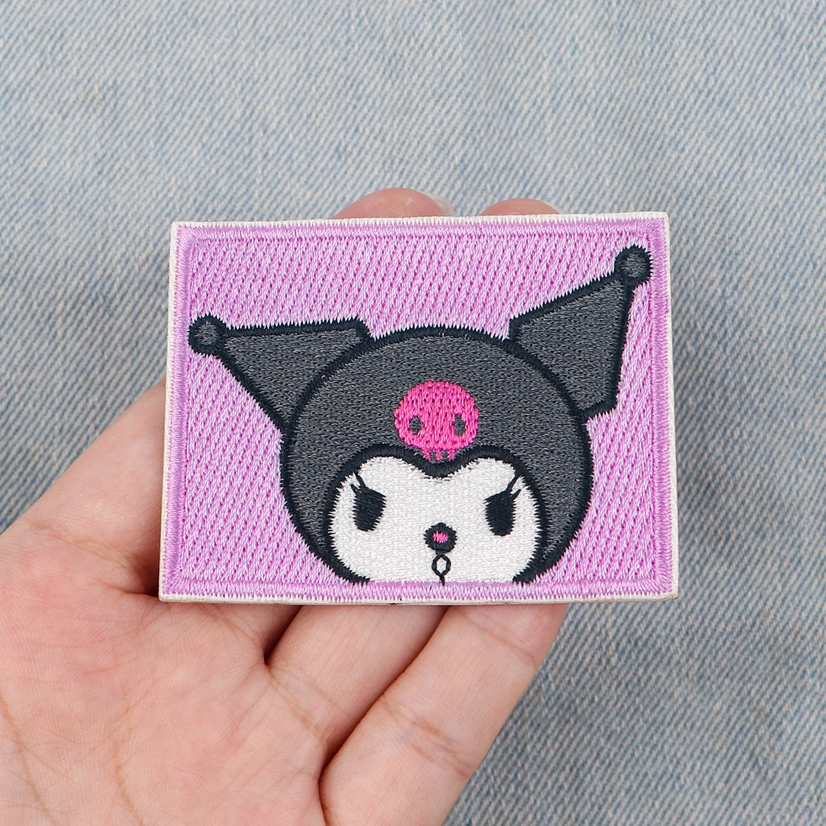 Parche bordado de gato Kawaii de Anime, parches para planchar con perro blanco para ropa, parches adhesivos para ropa, insignias para coser DIY - imagen 4