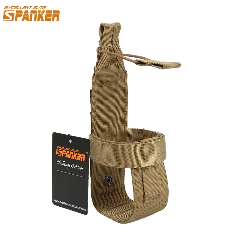 Bolsa táctica Molle para botella de agua, soporte ligero para botella, bolsa portadora para hervidor, suministros para senderismo y acampada al aire libre