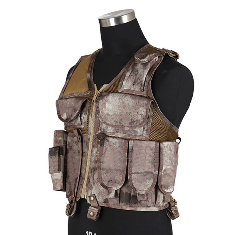 Chaleco táctico de malla transpirable, chaleco protector de misión al aire libre, tela Oxford 600D - imagen 3