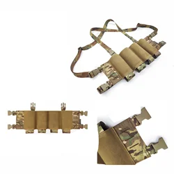 Pecho táctico de caza colgante, aparejo de pecho Universal de baja visibilidad, láser cuádruple elástico