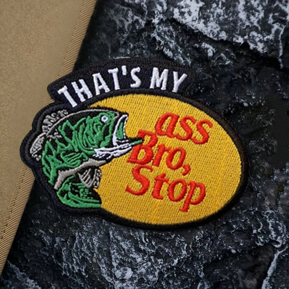 QUE ES MY X BRO STOP-Parche de meme divertido, pegatina de moral de Velcros, insignia bordada militar táctica con gancho y bucle para mochila Molle