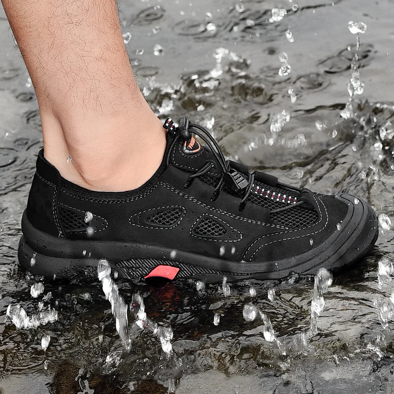 HIKEUP-zapatos informales de cuero hechos a mano para hombre, zapatillas de diseño, cómodos, clásicos, informales, de marca famosa, de alta calidad - imagen 5