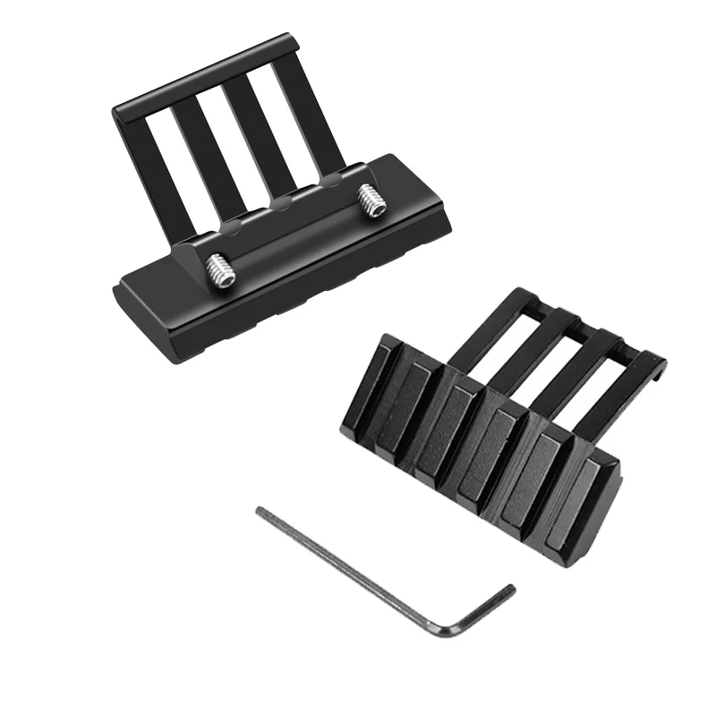 Soporte de riel de 45 grados con compensación óptica, con adaptador de riel lateral de 20mm, para montaje de linterna con alcance láser, caza, accesorios para pistola de juguete - imagen 4