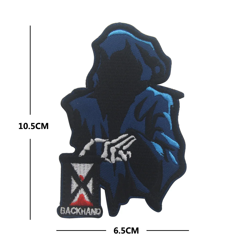 Parche bordado de Medusa silbatos, mientras que al acecho, nunca digo que die, I'M HELP lead slinger Badge Hook Loop apliques Sticker para chaqueta - imagen 3