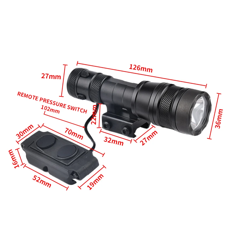 WADSN-microlinterna táctica con luz infrarroja para caza, accesorios para Airsoft, visión nocturna, versión infrarroja, Modelo CD Mark, 1,0 - imagen 3