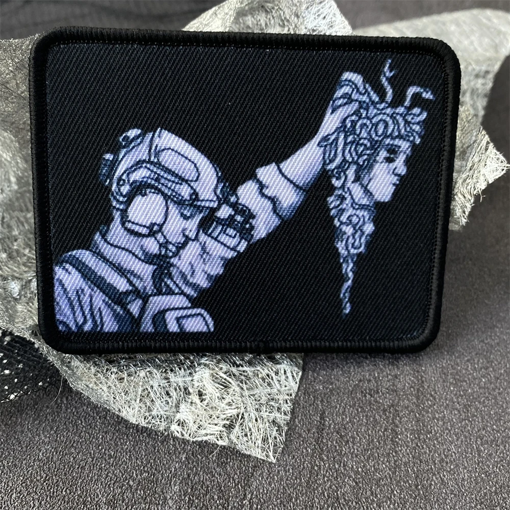 Insignia táctica de moral de Chevron, Parche de gancho y bucle de la cosecha de la muerte, "Servicio de bordes", parches estampados militares, pegatina de sombrero y mochila - imagen 4