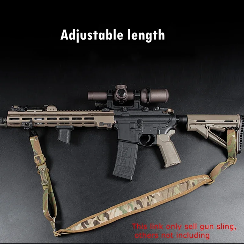 Eslinga para Rifle de 2 puntos, correa táctica para pistola, combate de tiro, correa Modular ajustable de extracción rápida para Rifle, accesorios de caza - imagen 3