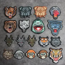 Parche bordado de moral animal – tigre, leopardo, vaca y dragón