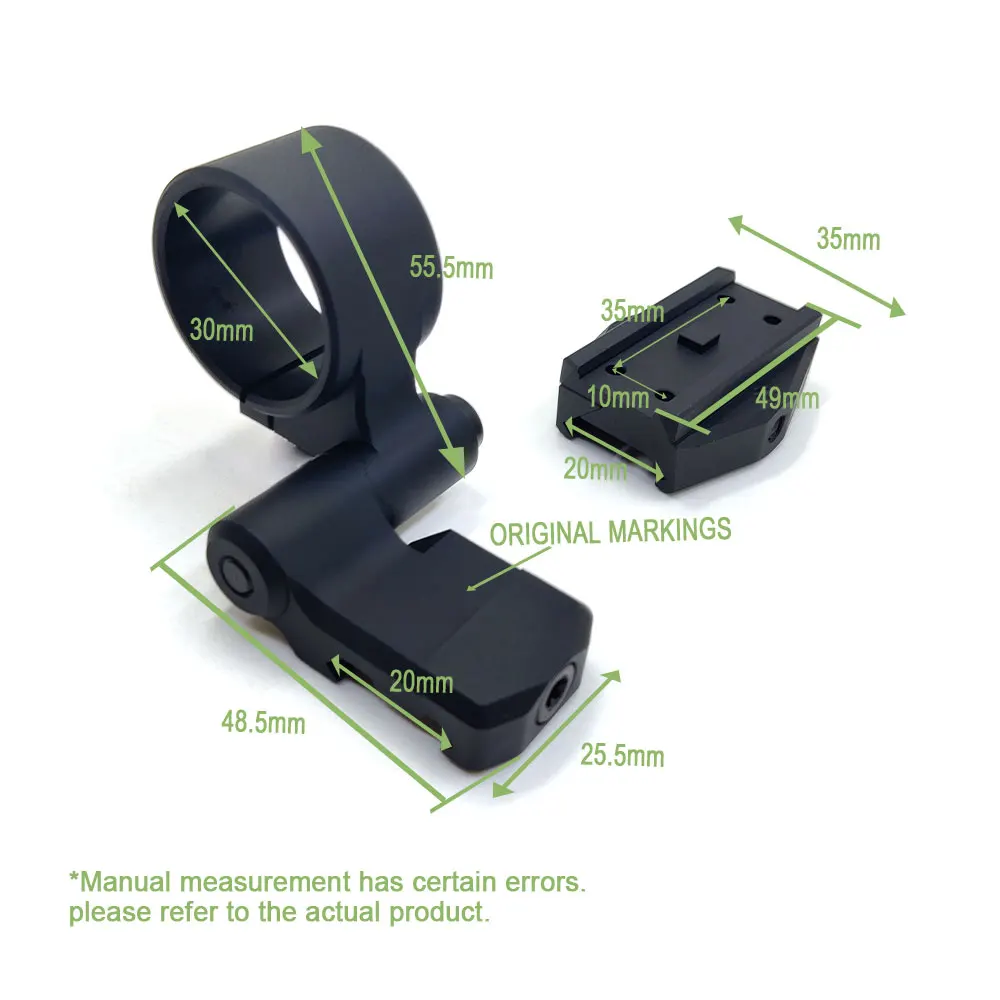SOTAC Combo táctico de montaje bajo para Mira de punto rojo, lupa 30X a 0,9 pulgadas de altura de línea central óptica - imagen 2