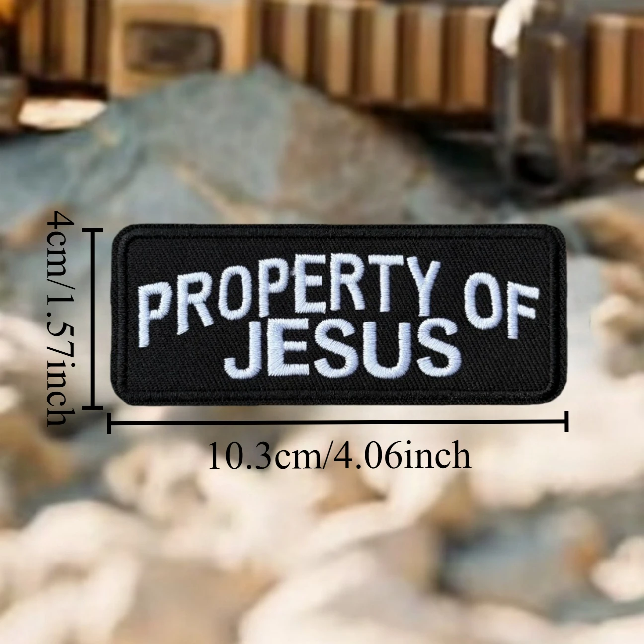 Insignia de moral de PROPERTY OF JESUS, parches bordados cristianos para ropa, apliques tácticos personalizados, pegatina para mochila con gancho y bucle - imagen 3