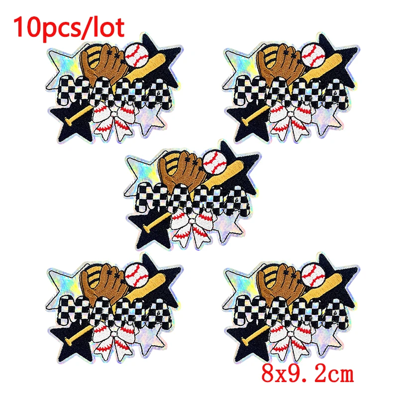 10 unids/lote parche bordado de fútbol parches para planchar para ropa equipo deportes competición parches costura planchado insignias apliques - imagen 2