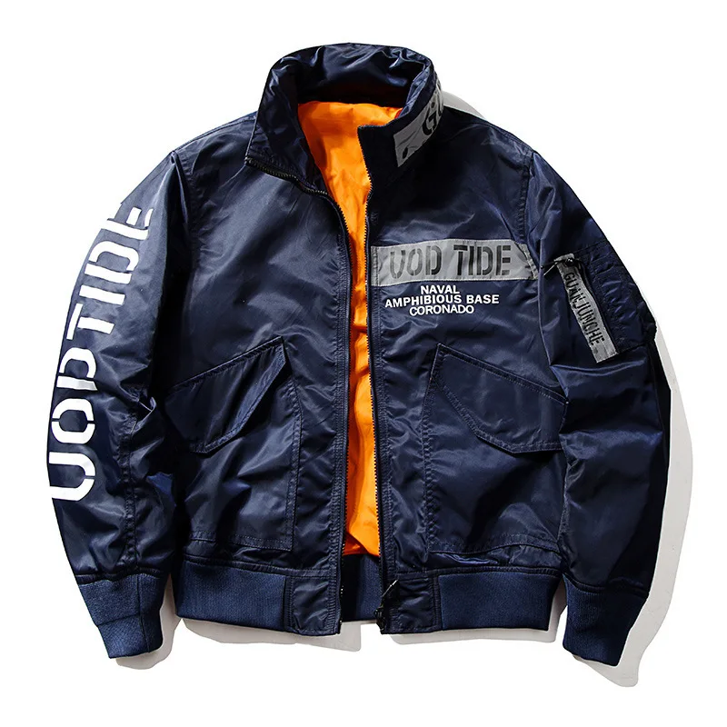 Chaqueta Bomber militar para hombre, cazadora de piloto con múltiples bolsillos, chaquetas de carga de combate de la Fuerza Aérea masculina, primavera y otoño, 3XL - imagen 3