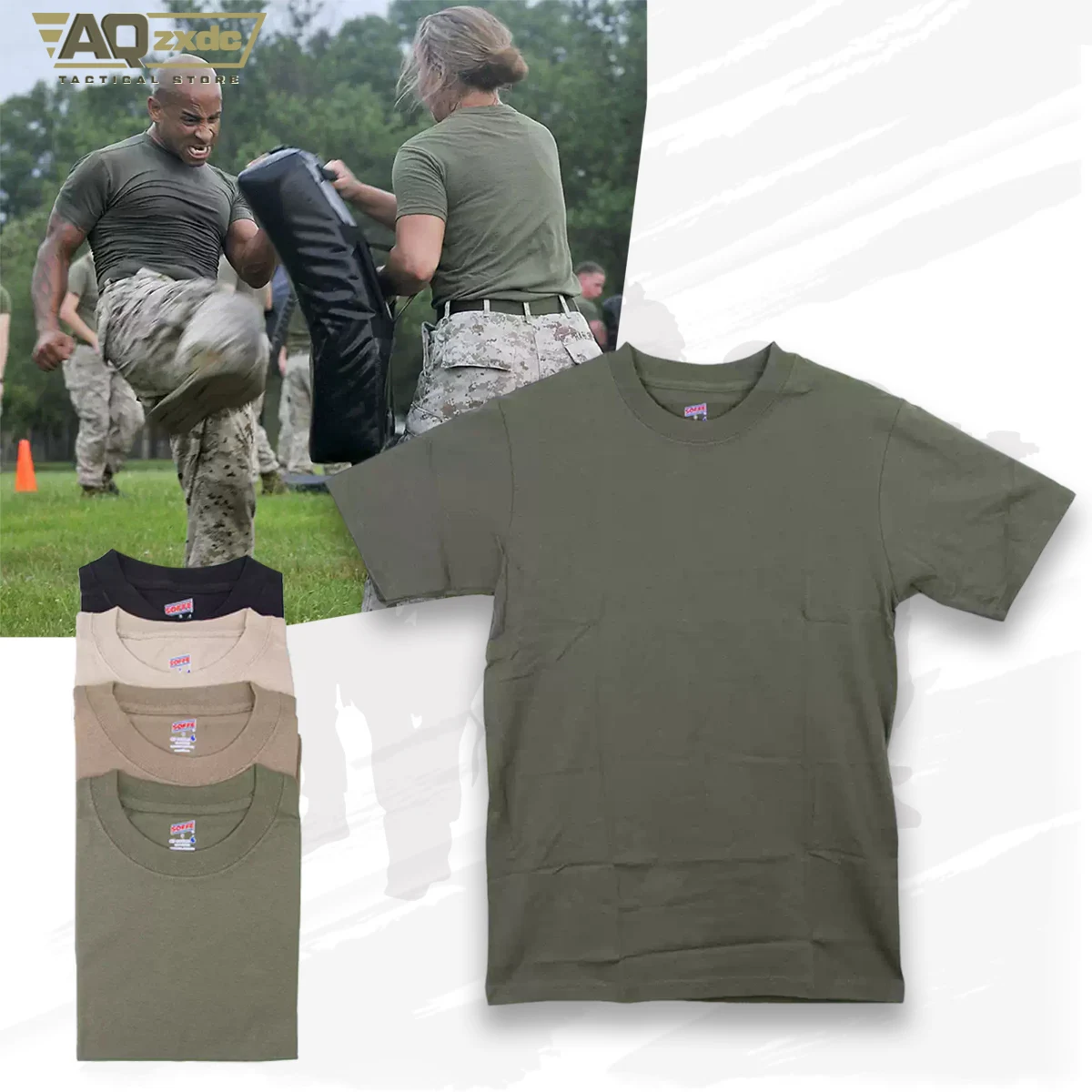 AQzxdc Soffe Camiseta militar de manga corta del Ejército de EE. UU. Acu Ucp Camiseta vintage de los años 90 de Soffe "La liberar la bestia"