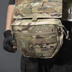 Riñonera táctica MOLLE – Bolsa EDC doble capa nailon outdoor