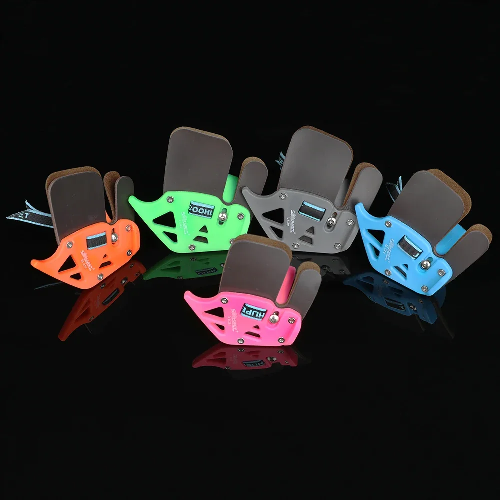 Lengüeta de dedo de tiro con arco, Protector de dedo para mano derecha, seguridad para exteriores, arco recurvo tradicional, accesorios de caza, S/M/L - imagen 5