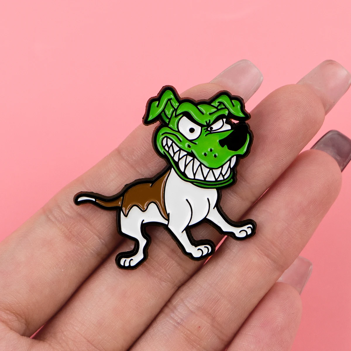 Pin de solapa táctico perro verde de metal para chaqueta y mochila - imagen 3